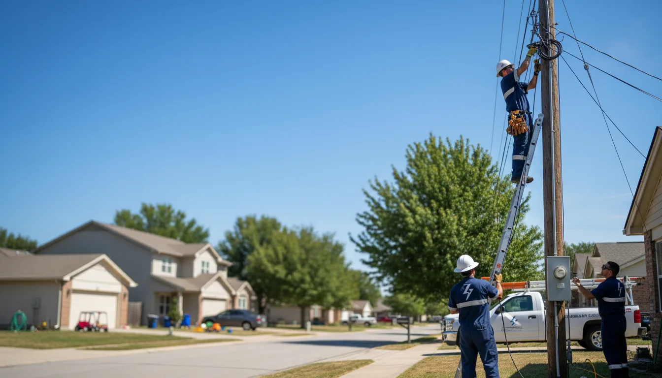 Residential electrician providing installation services in Huggins, MO